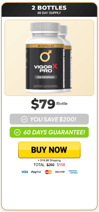 vigorx pro 2 bottles price